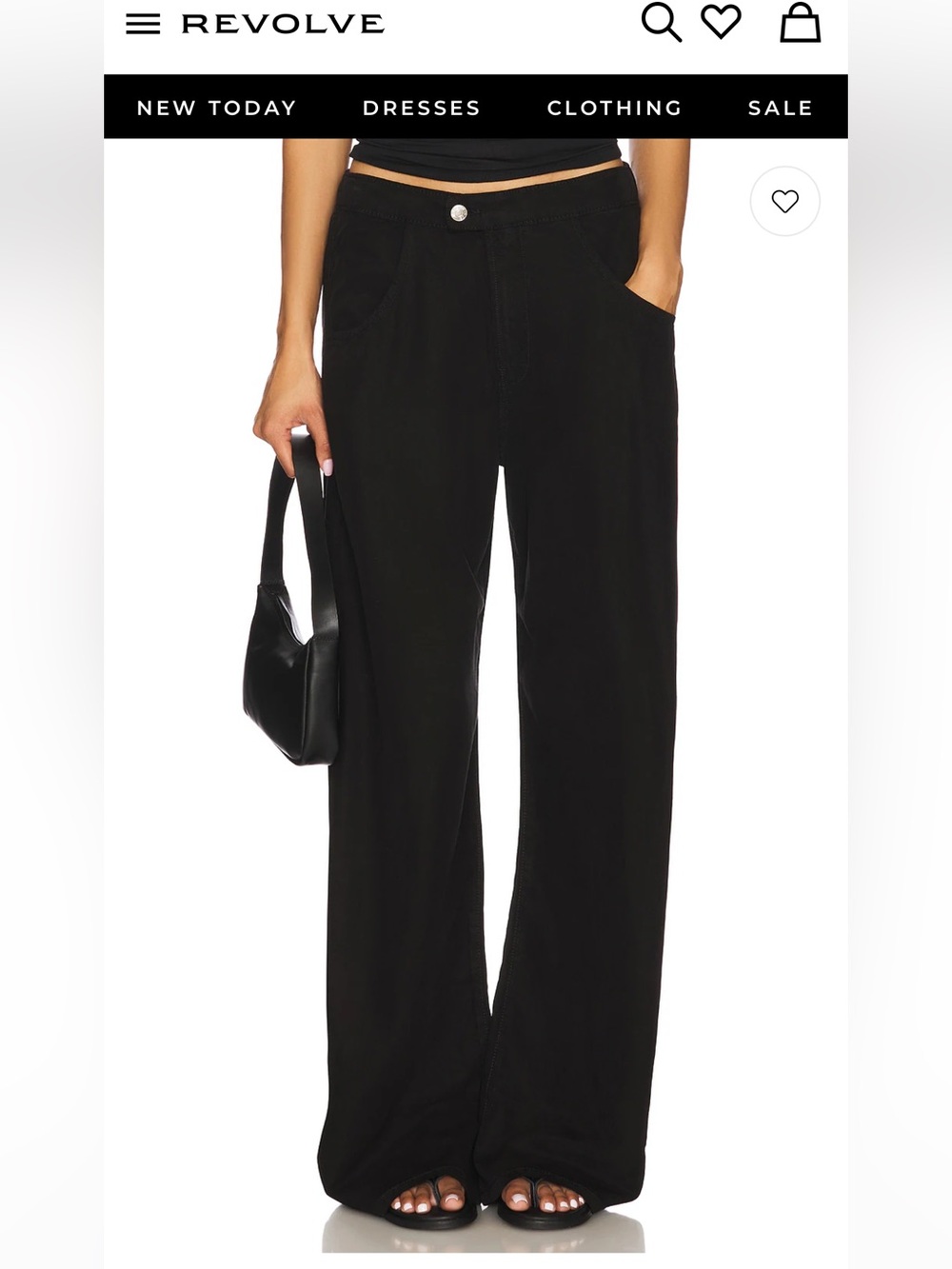 REVOLVE - EB Denim - SOLD OUT - Eddie Bowed Linen Pant in Black Size M